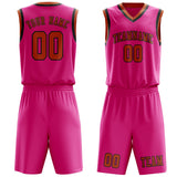 Custom Pink Orange Basketball Set