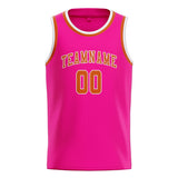 Custom Pink & Orange Colors Design Sports Basketball Jersey