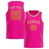 Custom Pink & Orange Colors Design Sports Basketball Jersey