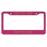Custom Pink Copper Rose License Plate Frame