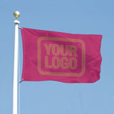 Custom Pink Copper Rose Flag