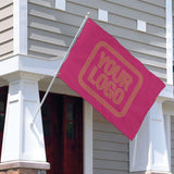 Custom Pink Copper Rose Flag