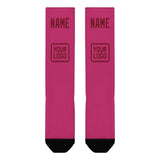 Custom Pink Crimson Red Knee-High Sock