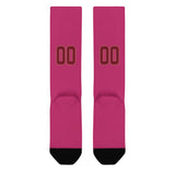 Custom Pink Crimson Red Knee-High Sock