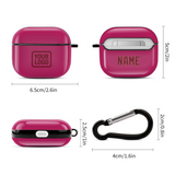 Custom Pink Crimson Red AirPods Case (3rd Generation)