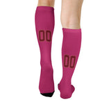Custom Pink Crimson Red Knee-High Sock