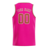 Custom Pink & Copper Rose Colors Design Sports Basketball Jersey