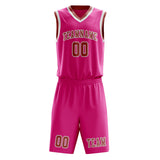 Custom Pink Copper Rose Basketball Set