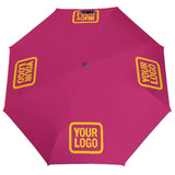 Custom Pink Gold Automatic Umbrella