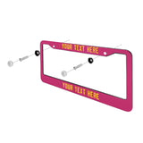 Custom Pink Gold License Plate Frame