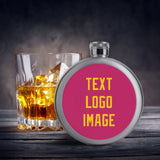 Custom Pink Gold Hip Flask