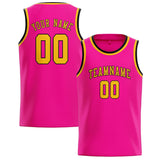 Custom Pink & Gold Colors Design Sports Basketball Jersey