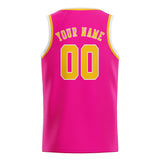 Custom Pink & Gold Colors Design Sports Basketball Jersey