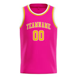 Custom Pink & Gold Colors Design Sports Basketball Jersey