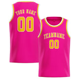 Custom Pink & Gold Colors Design Sports Basketball Jersey