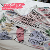 Blanket for Nurse Practitioner Gifts, “Nurse Practitioner Daily Affirmations”, From Family or Friends, Birthday Christmas Graduation, Inspirational