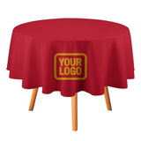 Custom Red Yellow Round Table Cloth