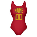 Custom Red Yellow Swimsuit