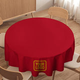 Custom Red Yellow Round Table Cloth