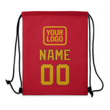 Custom Red Yellow Drawstring Bag