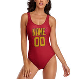 Custom Red Yellow Swimsuit