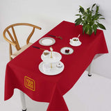 Custom Red Brown Square Table Cloth