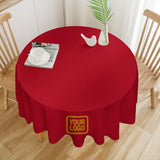 Custom Red Yellow Round Table Cloth