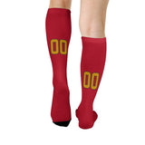 Custom Red Yellow Knee-High Sock