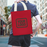 Custom Red Yellow Canvas Tote Bag
