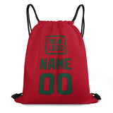 Custom Red Green Drawstring Bag