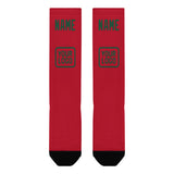 Custom Red Green Knee-High Sock