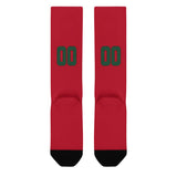 Custom Red Green Knee-High Sock