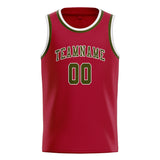Custom Red & Olive Colors Design Sports Basketball Jersey