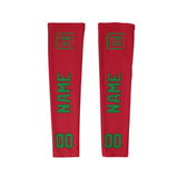 Custom Red Emerald Green Arm Sleeve