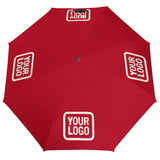 Custom Red Cream Automatic Umbrella