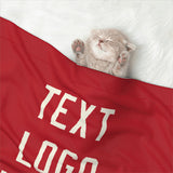 Custom Red Cream Pet Blanket