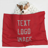Custom Red Gray Pet Blanket