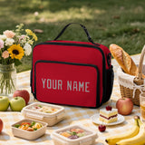 Custom Red Gray Lunch Bag