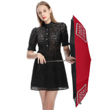 Custom Red Gray Automatic Umbrella