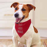 Custom Red Gray Pet Scarf