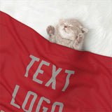 Custom Red Gray Pet Blanket