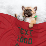 Custom Red Green Pet Blanket