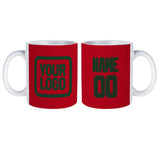 Custom Red Dark Green Mug