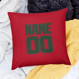 Custom Red Dark Green Pillowcase