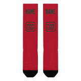Custom Red Dark Green Knee-High Sock