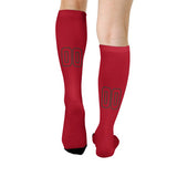 Custom Red Red Knee-High Sock