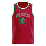 Custom Red & Green Colors Design Sports Basketball Jersey