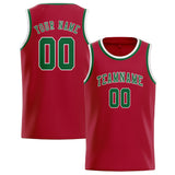 Custom Red & Green Colors Design Sports Basketball Jersey