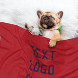 Custom Red Purple Pet Blanket