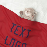 Custom Red Purple Pet Blanket